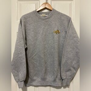 Vintage Lee Heavyweight Embroidered Georgia Tech Gray Crewneck Sweatshirt M